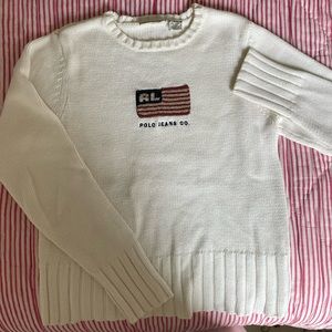 Vintage Ralph Lauren Flag Sweater.